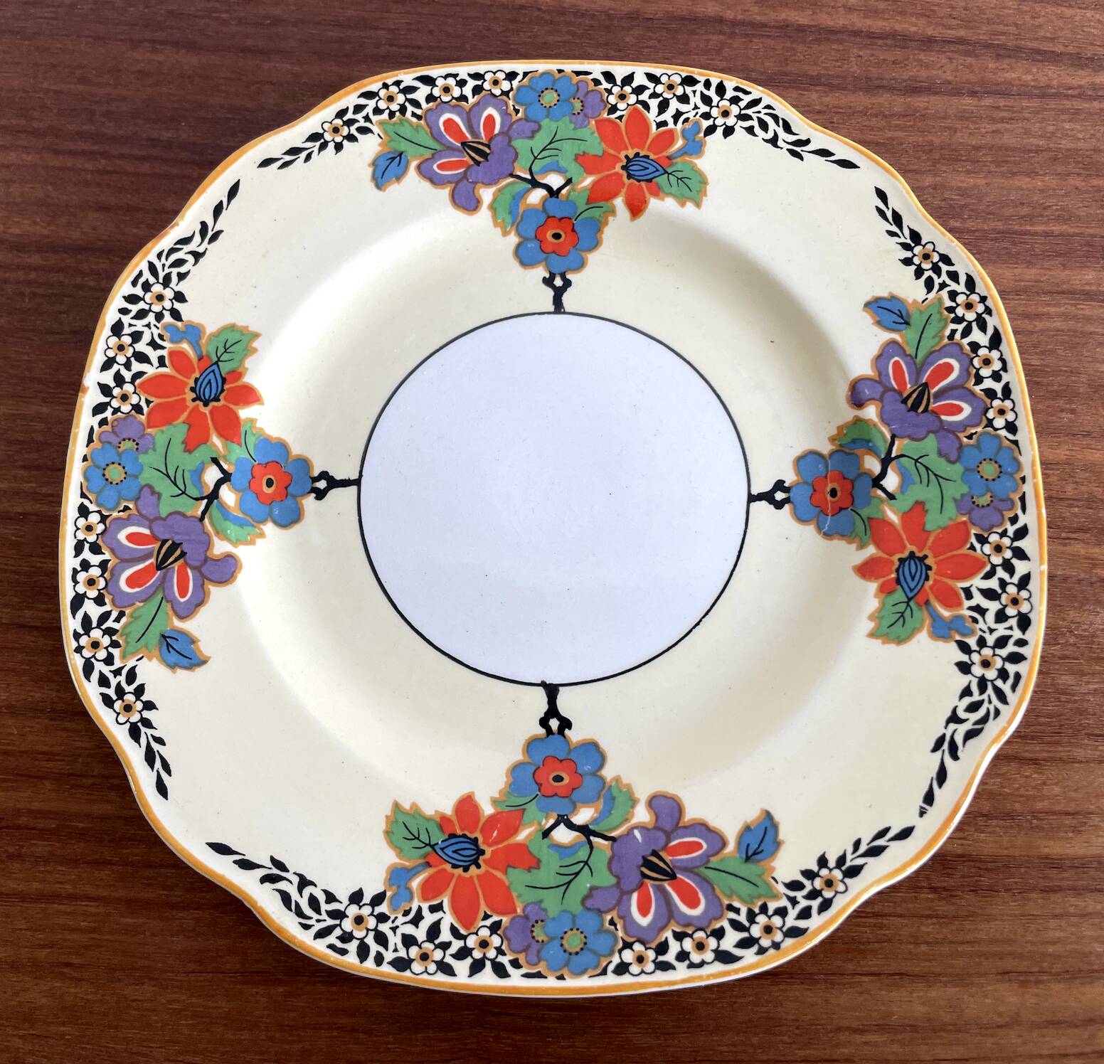 Set of 11 Rare Bread & Butter Plates by Barker Bros Ltd, Sandringham Pattern, Made in 1930-1937