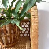 Vintage rattan shelf