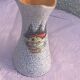Vase tess in glazed ceramic pattern vintage and collector mountain chalet