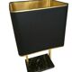 Vintage brass and black marble lamp, 1970