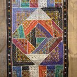 Oriental tablecloth with mirror and embroidery