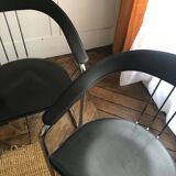 Set of chrome chairs