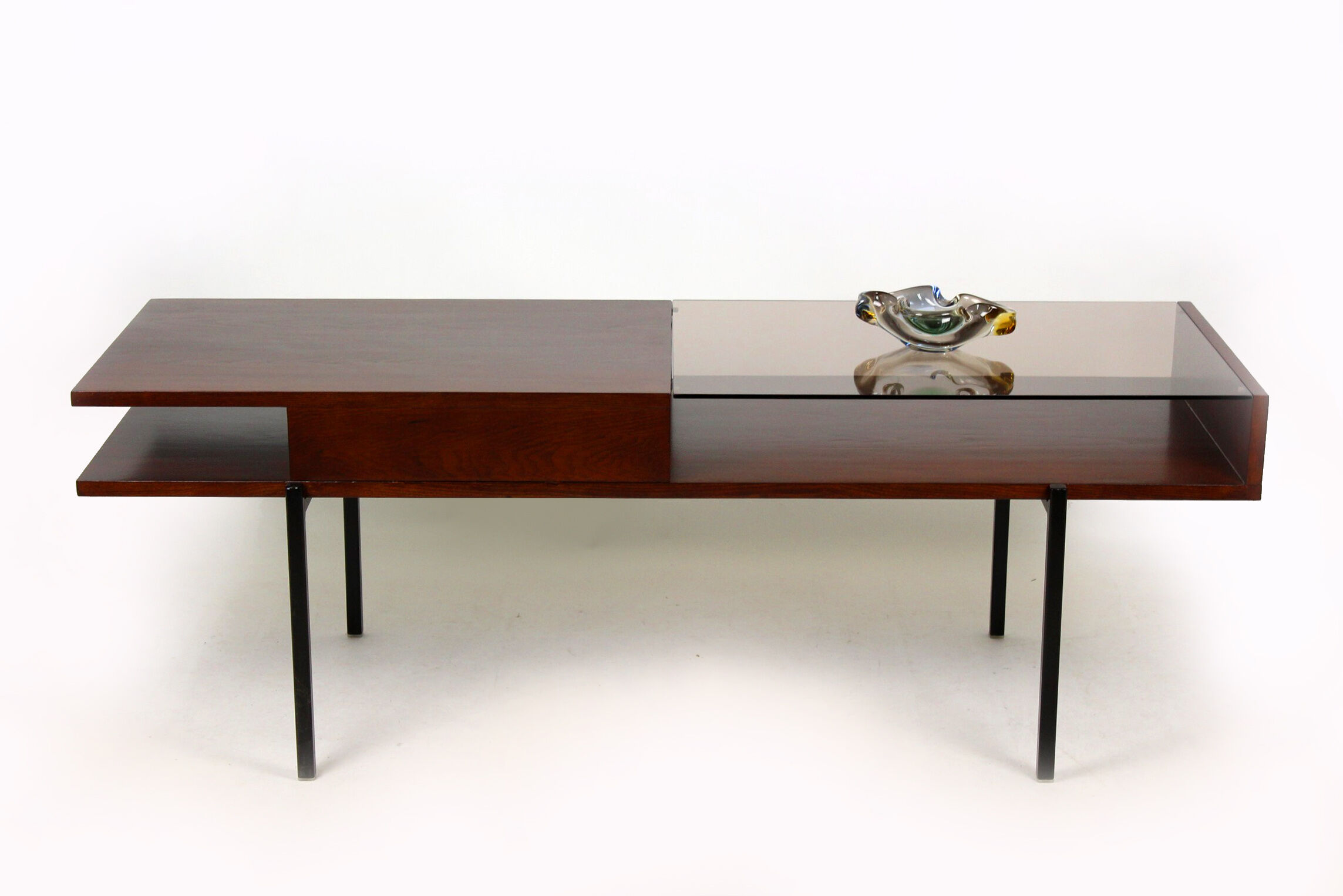 Glass top coffee table, 1970s