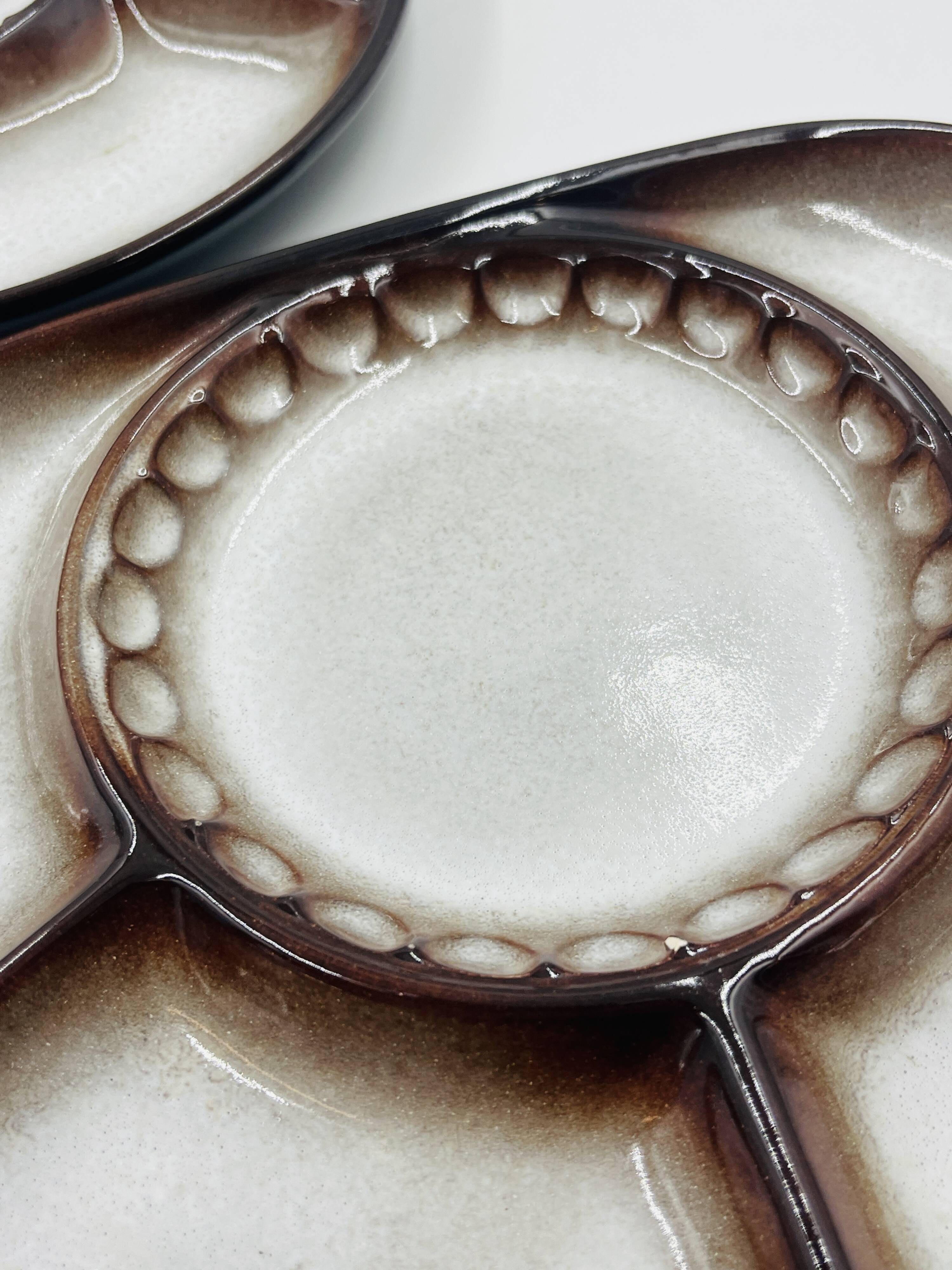 Set of 5 compartmentalised plates by Steuler attributed to Cari Zalloni.