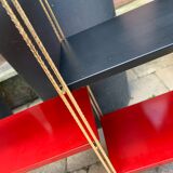 60's black and red String shelf