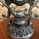 Old clock table clock baroque style metal gray made in italy vintage