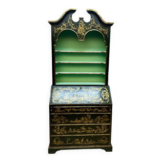 Bureau scriban en laque de style Louis XIV 20 ème siècle