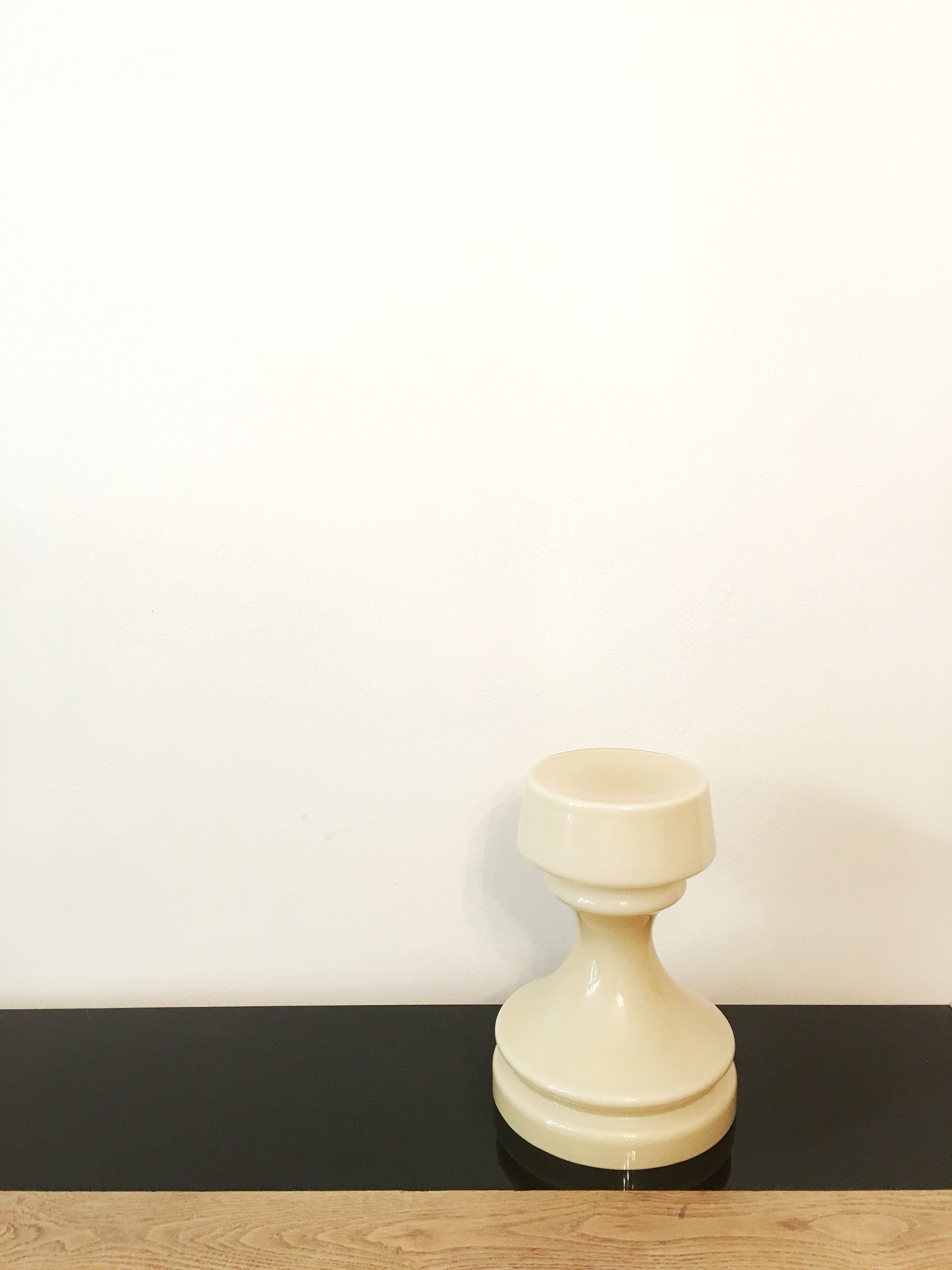 Beige chess glass table lamp by Ivan Jakes, 1960s