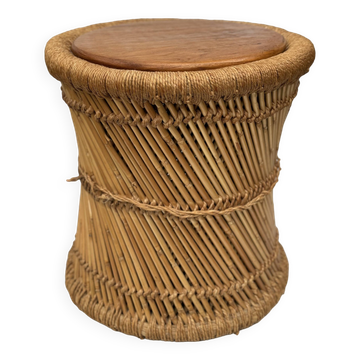 Pouf en corde Mid-Century