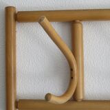 Curved wooden wall coat rack from the 70s-80s.