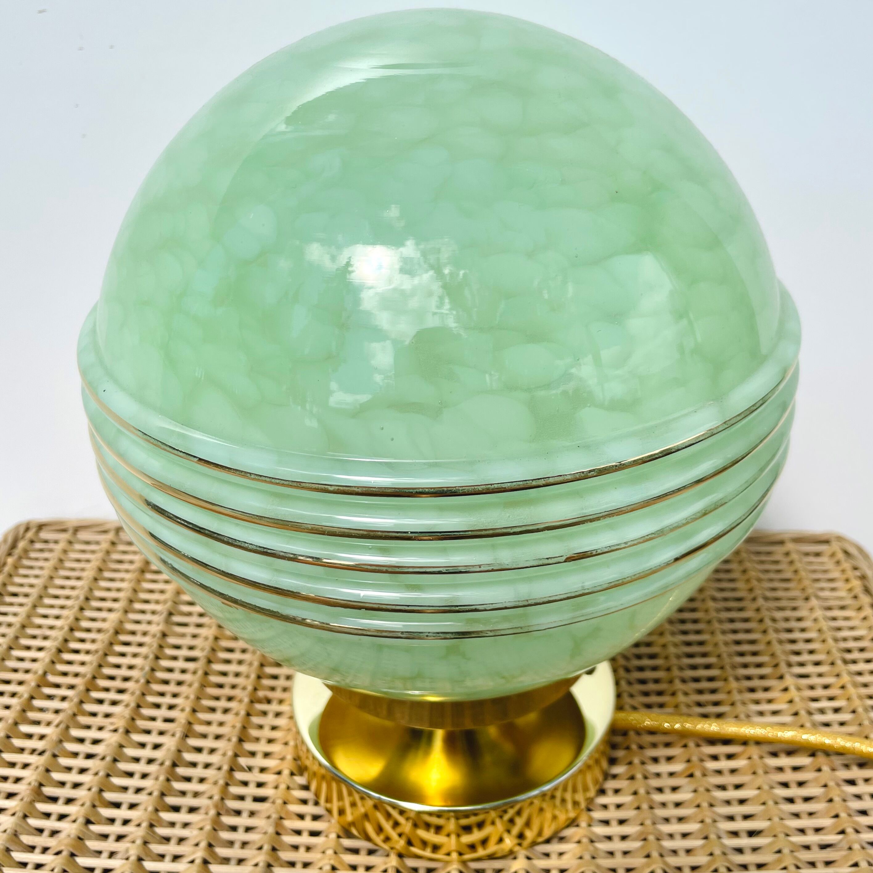 Green Clichy glass lamp