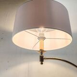 80s arc floor lamp in gilded brass