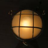 Brass porthole wall lamp