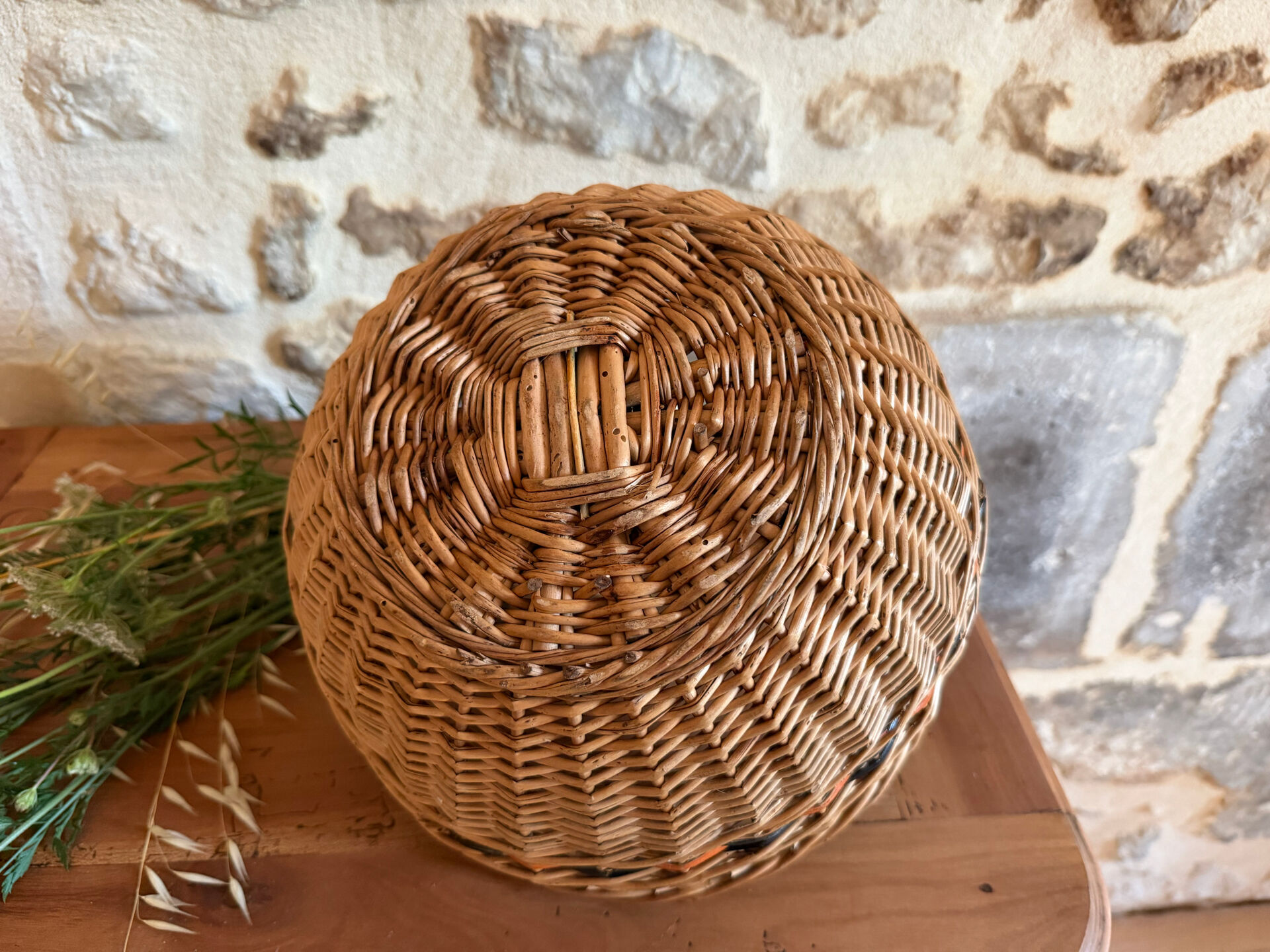 Vintage wicker basket