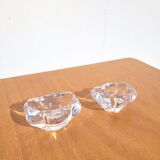 Pair of Daum crystal salt cellars