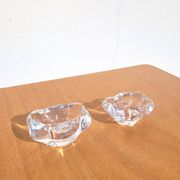 Pair of Daum crystal salt cellars