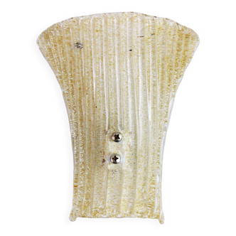 Gold glass wall light