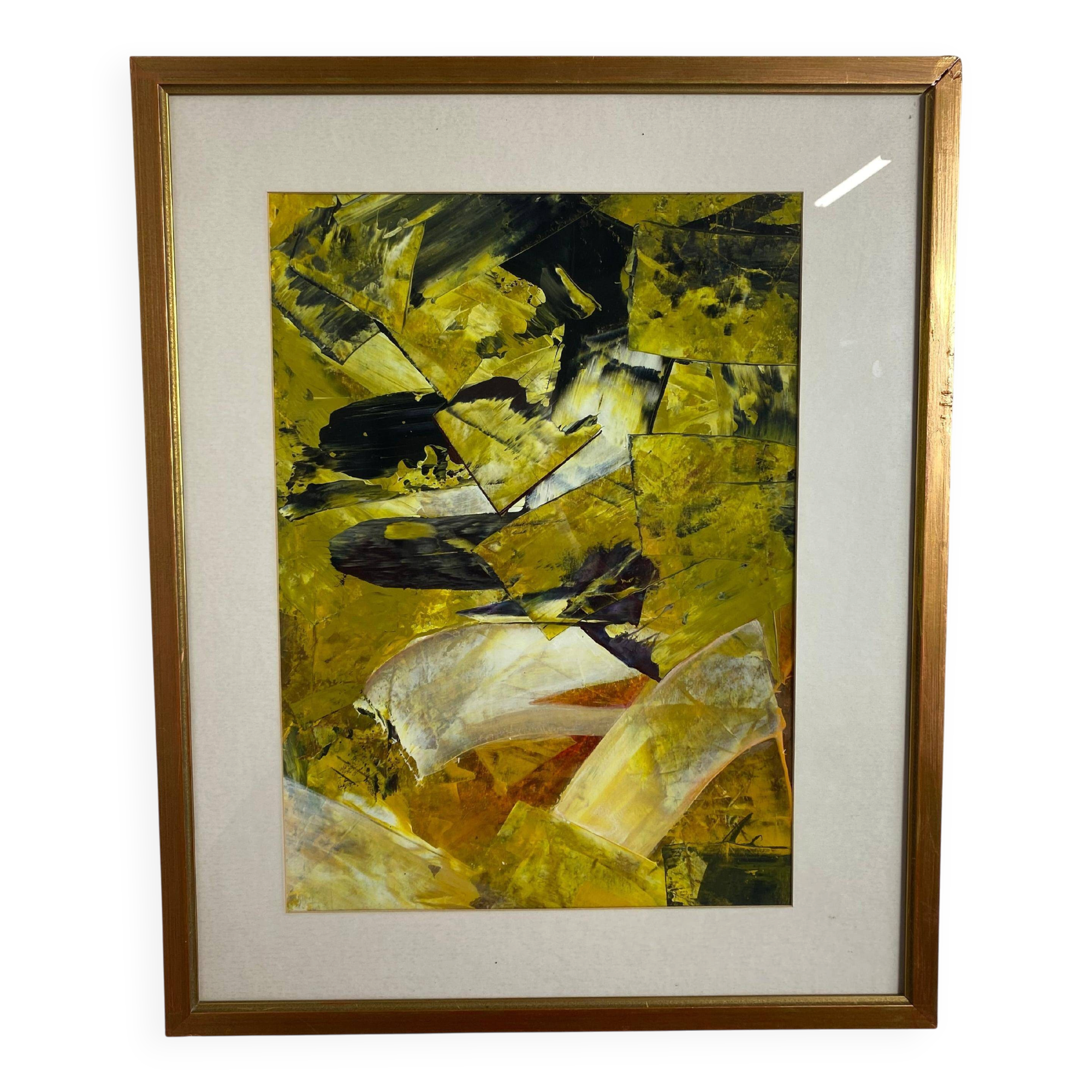 Waves of Gold Modern Abstraction by Juraj Huliak