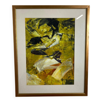 Waves of Gold Modern Abstraction by Juraj Huliak