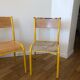 Set of 5 school vintage chairs