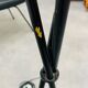 Floor lamp 3 arms 50 years brass and black lacquer for house Arlus