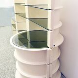 Modular plastic and glass bookcase/bar, Italy, 1970s