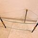 Coffee table end table in metal and black and gold glass - Design 1950/1960