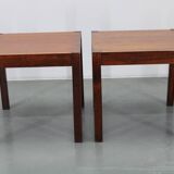 1960s Set of Two Square Side/Coffee Wooden Tables , Denmark