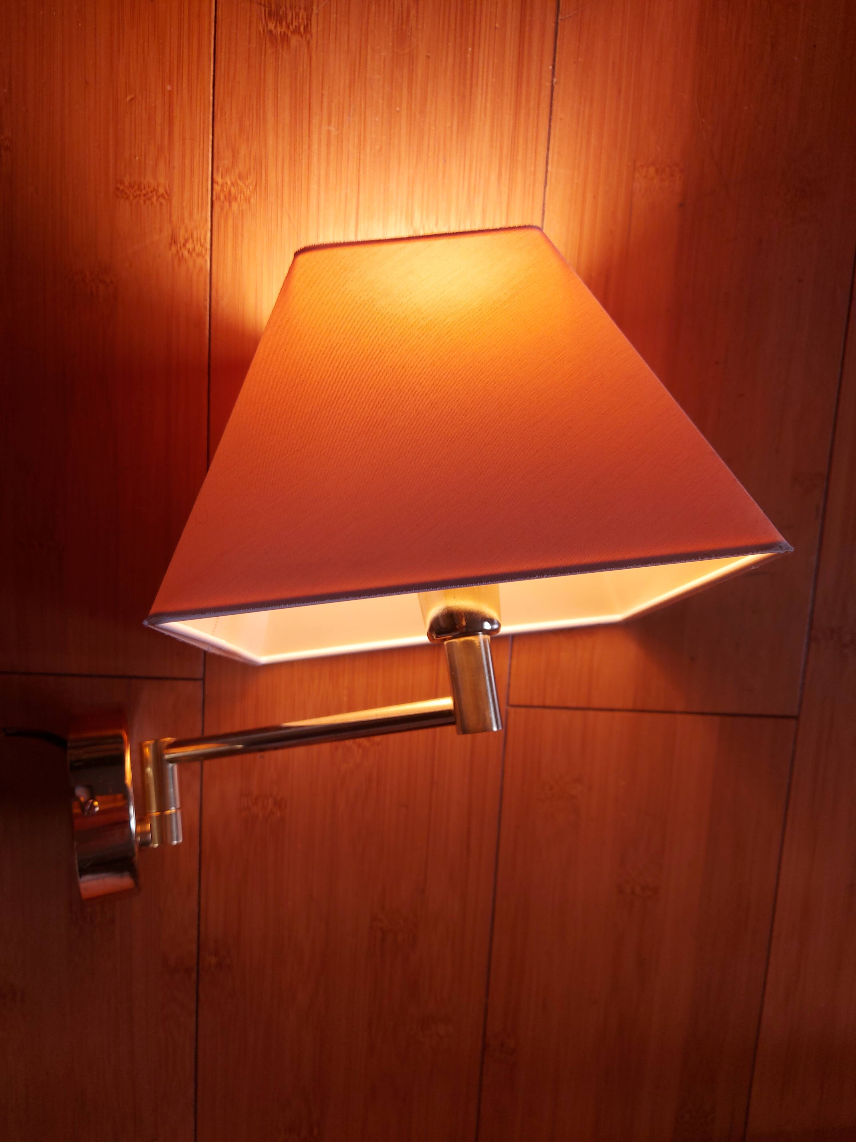 TWO BRASS WALL LIGHTS