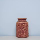 vintage brown fossil West Germany vase by Scheurich