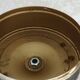 Vintage push-button ashtray from the 70s – Black and brass – With shelf