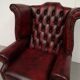 Burgundy chesterfield chair