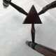 Wooden stool tripod foot