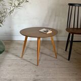 Round coffee table with compass base