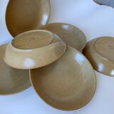 6 assiettes vintage en, grès