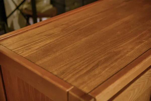 Elm wood sideboard in the style of Maison Regain, 1960s