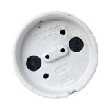 Industrial wall lamp, glass cylinder, white, 01B Elpor, Poland, 1970s.