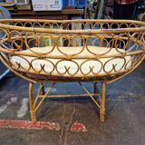 Rattan and bamboo cradle