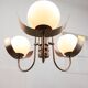 Vintage Italian Copper and Opaline Chandelier, 1970s