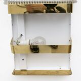 Pair of Modern Italian Murano Glass and Brass Sconces