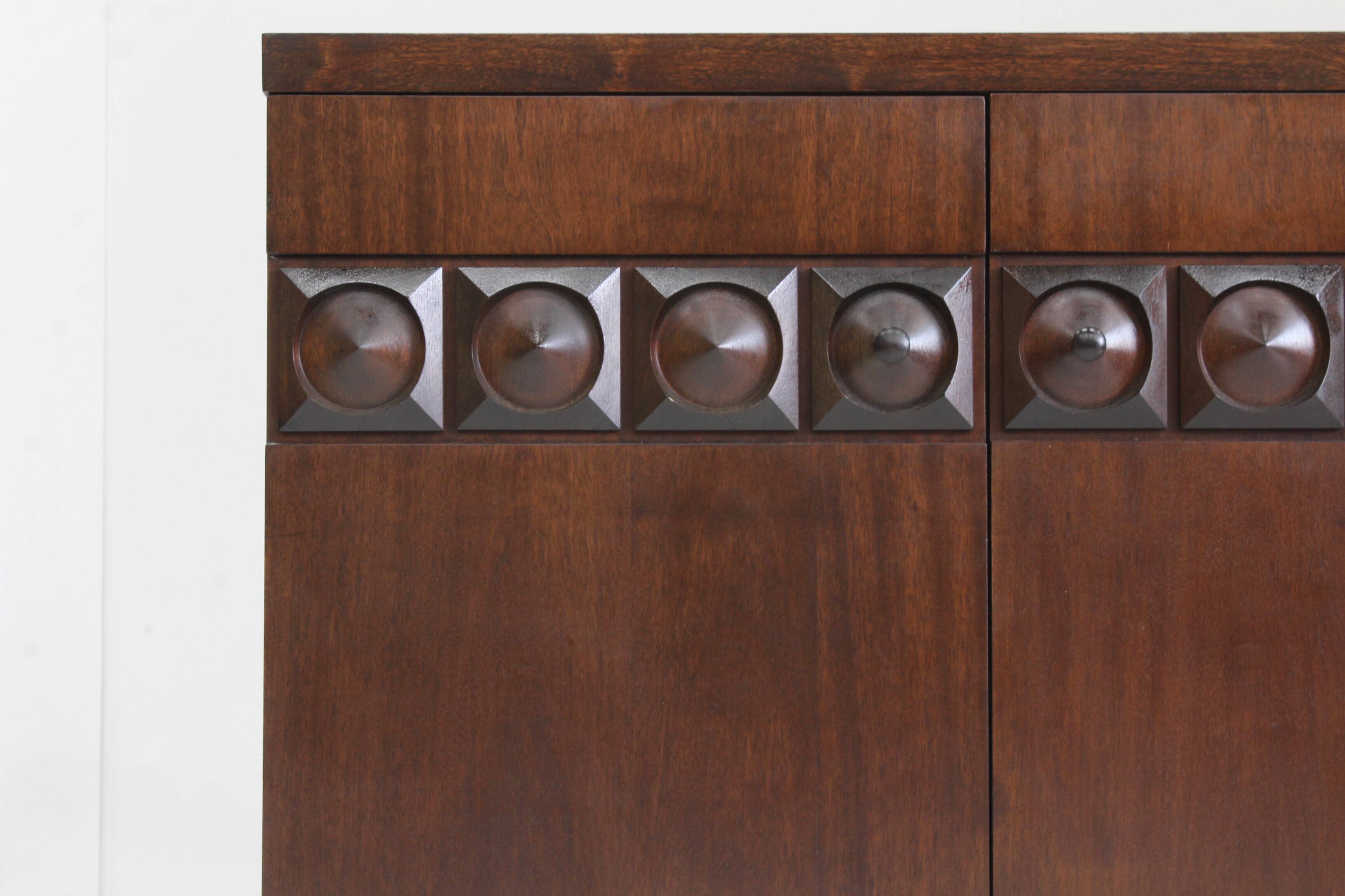 Crédence de Buffet Brutaliste Vintage