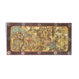 A.Bouverat Lacquered panel of Chinese inspiration hand painted 20th century