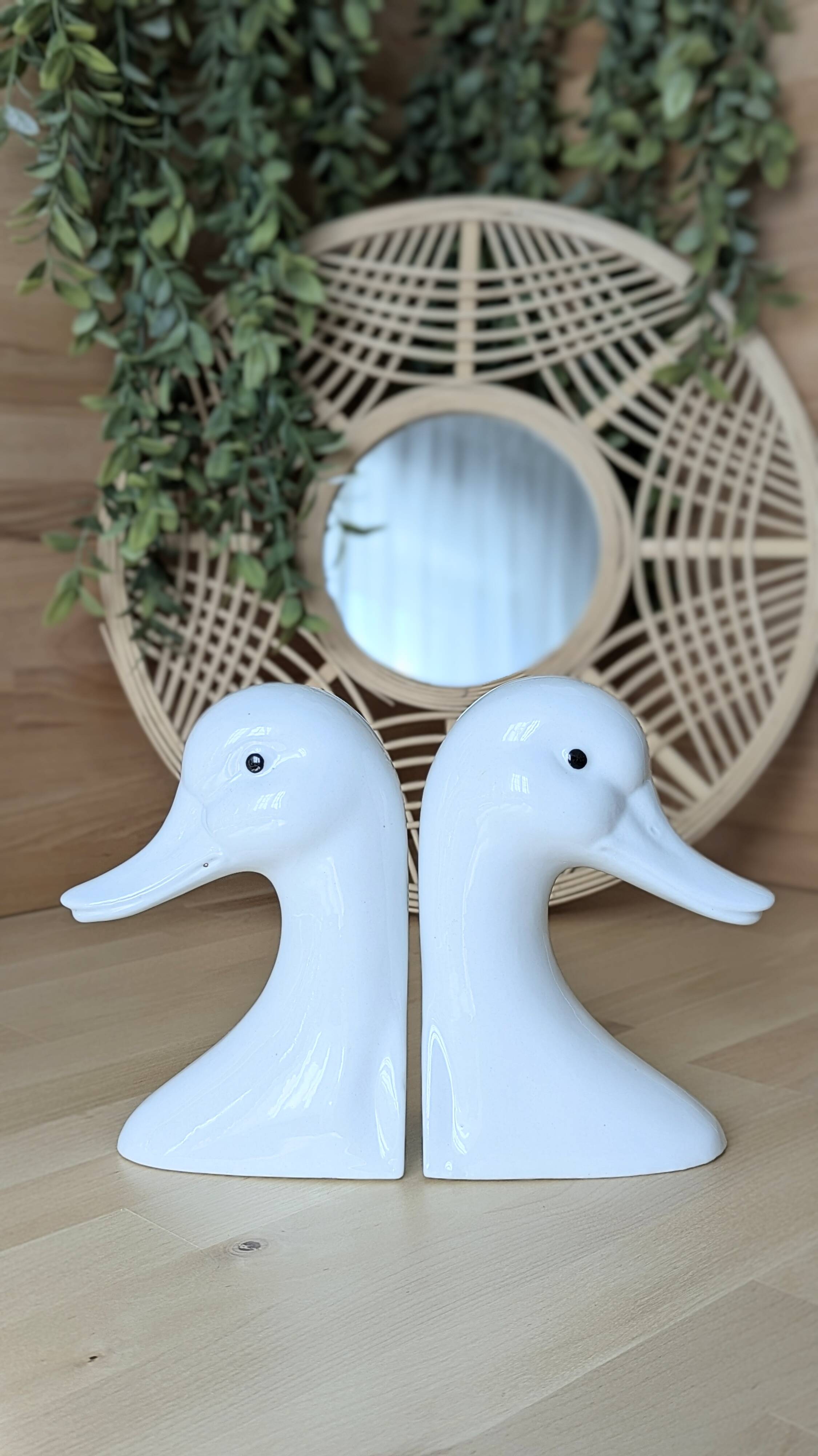 Vintage duck bookends (D-0036)