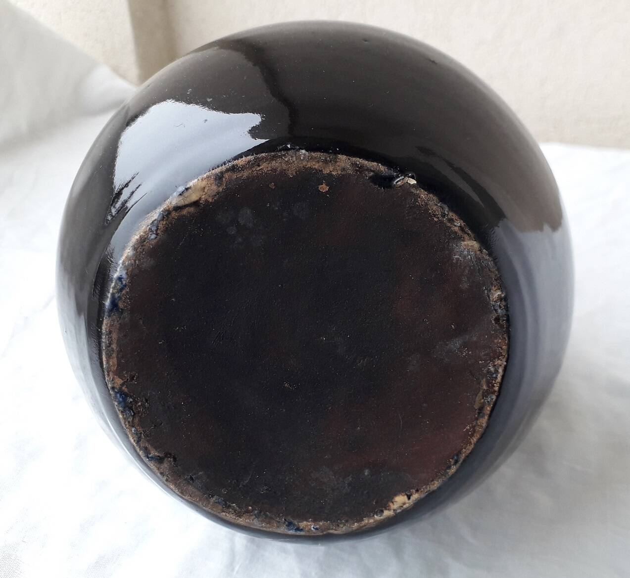 Black ceramic vase Forah