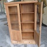 MD bookcase in stripped oak