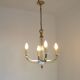 French Mid-Century / 1960s 4 Light Chandelier In The Style of Jacques Adnet