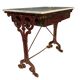 Antique French bistro table in cast iron and marble, 1900s.