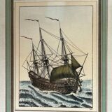 Pair of framed marine engravings
