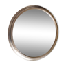 Miroir ou plateau-miroir vintage en laiton doré