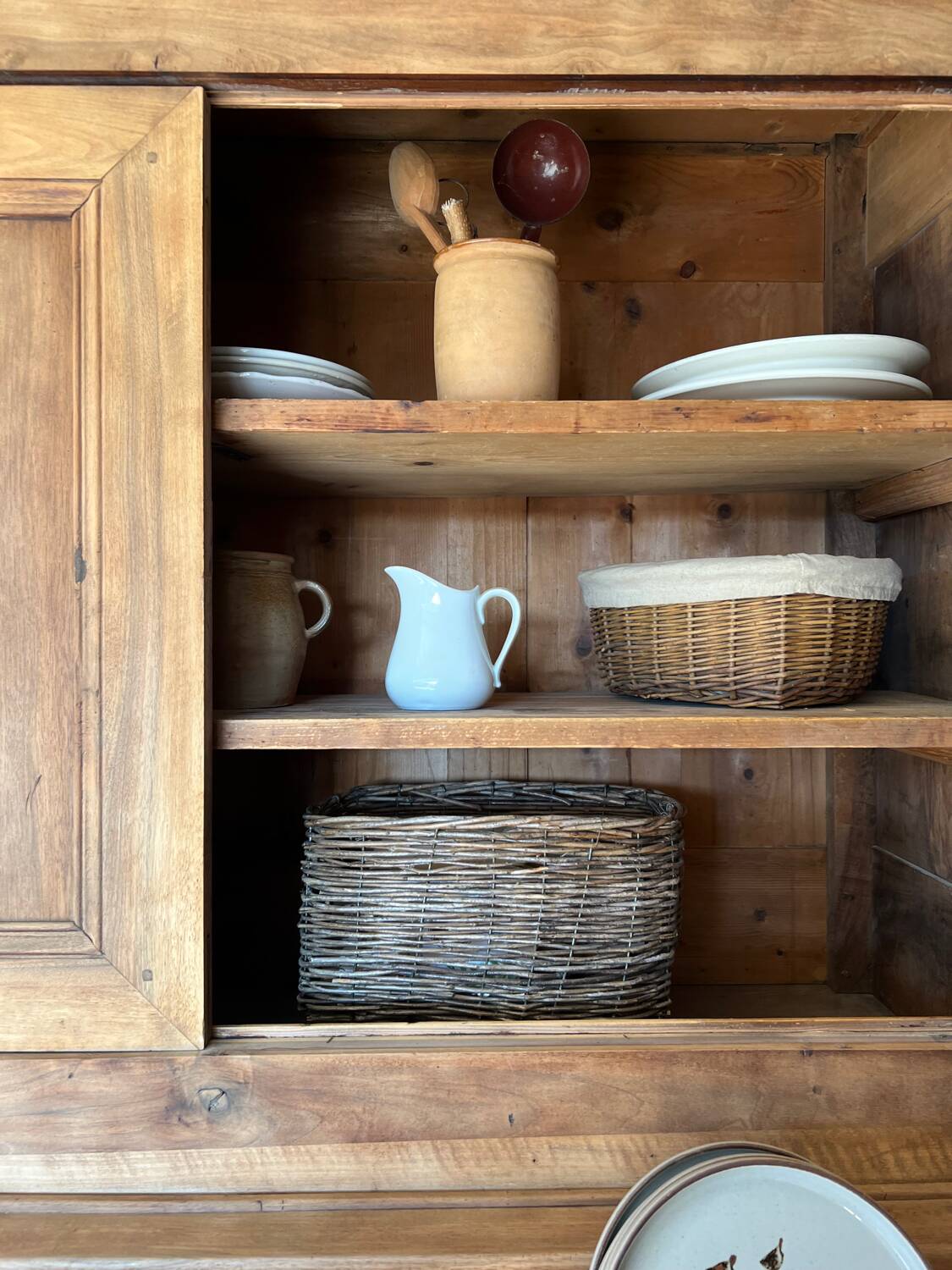 Raw solid walnut buffet